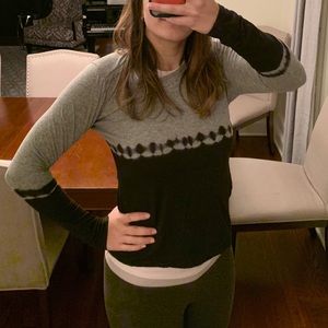 NWOT Black and grey long sleeve shirt